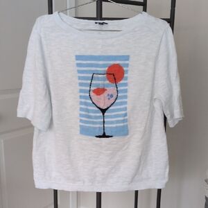 Talbots White Knit Top